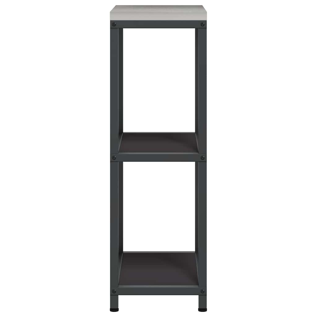 Kitchen Storage Shelf with Shelf with Storage Black Steel